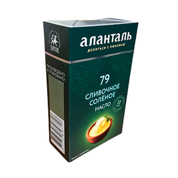 Масло сливочное Аланталь № 79 соленое, брикет в обечайке 150г ВитаМилк