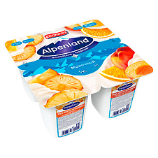 Альпенлэнд продукт  йог. пастер. Ананас/Нектарин-апельсин 2,5% 95г