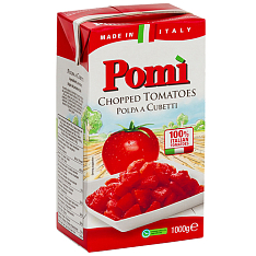 Томаты резанные Pomi 1кг Brik Slim