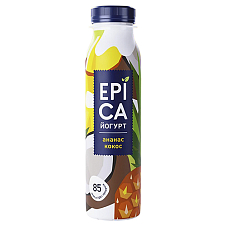 Йогурт питевой EPICA с ананасом и кокосом 2,6% 260г