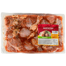 Шашлык из мяса цыпленка-бройлера в маринаде ЗАМ, вес ~2,2кг/13,2кг/МИРАТОРГ