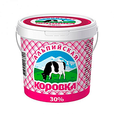 Мол. продукт Альпийская Коровка с з.м.ж.30% 900г (произв. по тех. сметаны)