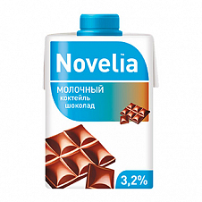 Молочный коктейль Novelia Шоколад 3,2% 470г