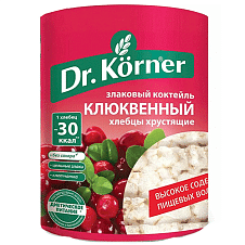 Хлебцы "Злаковый коктейль" клюквенный 0,1кг Dr. Korner