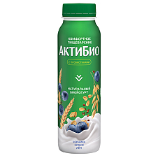 Актибио йогурт питьевой Черника-5 злаков-семена льна 1,6% 260г