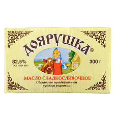 Масло сладкосливочное Доярушка 82,5% 300г