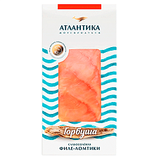 Горбуша филе-ломтик с/с в/у, ЦП Атлантика 90г/5шт