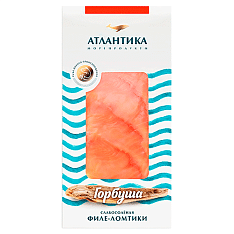 Горбуша филе-ломтик с/с в/у, ЦП Атлантика 90г/5шт