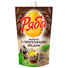 Майонез С перепелиными яйцами 50,5%, 330г/24шт/ТМ Ряба