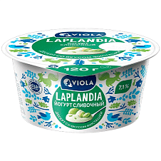 Йогурт Сливочный VIOLA Laplandia с нап."Десерт со вкусом фисташки" 7,1%, 120г
