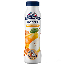 Йогурт питьевой Белый город груша-карамель 1% 290г PET