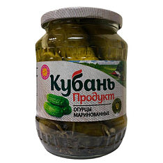 КУБАНЬ ПРОДУКТ огурцы маринованные ст.б. 680гр