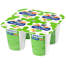 Кампина Легкий Нежный с соком персик продукт йог. 0,1% 95г
