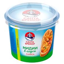 Паста из мяса мидии чилийской "Сальса" 150г/6шт п/у.