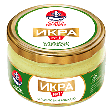 Икра деликатесная с лососем и авокадо, ст. бан. 180г/6шт