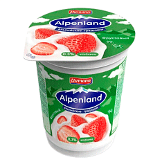 Альпенлэнд продукт йог. пастер. Клубника 0,3% 320г