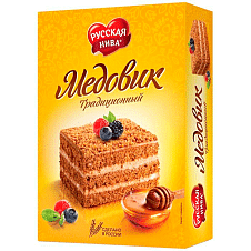 Торт "Медовик" классический 0,34кг (12 шт) Хлебпром
