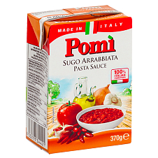 Соус томатный Pomi для пасты острый 370г Brik Slim