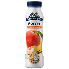 Йогурт питьевой Белый город персик-ваниль 1% 290г PET
