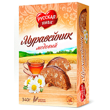 Торт "Муравейник" медовый 0,34кг (12 шт) Хлебпром