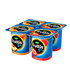 Фруттис продукт йог. 5% 115г клубника/персик