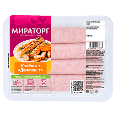 Колбаски Домашние, охл, 400г/8шт/МИРАТОРГ