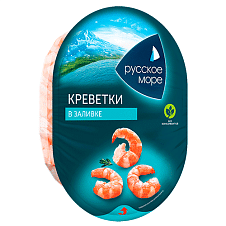 Рыбное кулинарное изделие Мясо креветки в заливке "Русское море" 180г