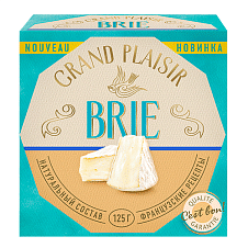 Сыр с бел. плесенью Grand Plaisir Бри 50%, 125г/6шт/Белебеевский МК