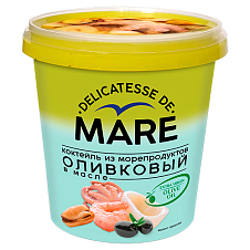 Коктейль из морепродуктов в масле  «Оливковый МАРЕ»  0,380 кг 1/6. РАСПРОДАЖА