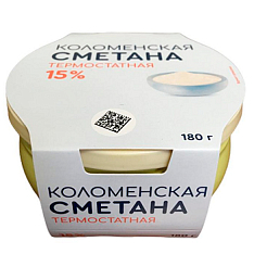 Сметана Коломенская термостатная 15%ж 180г/4 Керамика