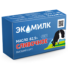 Масло Сливочное Экомилк 380г 82,5%
