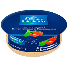 Сыр полутв. Oldenburger с томатом и базиликом 45%, цилиндр, 350г/6шт/Бобровский