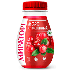 Морс клюквенный, охл, 370мл/390г/12шт/МИРАТОРГ