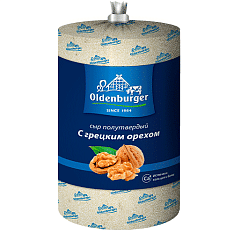 Сыр полутв. Oldenburger с грецким орехом 45%, высокий цилиндр, вес 1,15кг/4,6кг/Бобровский