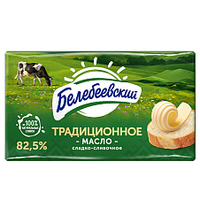Масло сливочное "Традиционное" 82,5%, ф/п 170г Белебеевский МК