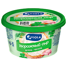 Сыр творожный Виола c укропом,чесноком и петрушкой мдж 66% 140г new