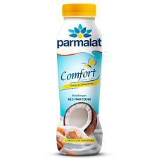Йогурт питьевой Parmalat Comfort мюсли-кокос б/лакт. 1,5% 290г PET