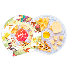 Сырная тарелка "Романтическое угощение" (тильзитер, швейцарский, эдам, ореховый, мед) 185гр.