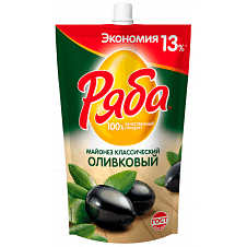 Майонез Классический Оливковый 50,5%/350г/20шт/ТМ Ряба