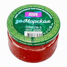 Икра лососевых рыб имитированная ЗАМОРСКАЯ "Лунское море" 200г ст/б Лунское море