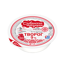 Творог Славянские Традиции 9% пл.355г