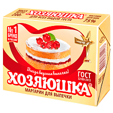 Маргарин Для выпечки 75% фольга 200г/20шт/ТМ Хозяюшка