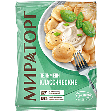 Пельмени Классические ЗАМ, 600г/10шт/МИРАТОРГ