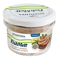 Сельдь FishMett с зеленью и жареным лучком, Атлантика 170г/6шт