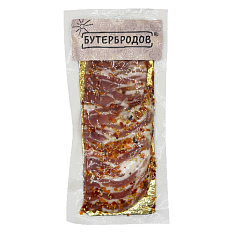 Мясной продукт из свинины соленый, охл, "Грудинка по-Царски", 100г/12шт/Бутербродов