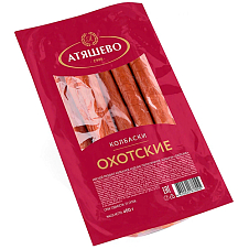 Охотские колбаски п/к МГА 0,4 кг Атяшево
