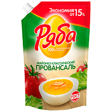 Майонез Провансаль Классический 50,5% 650г/16шт/ТМ Ряба