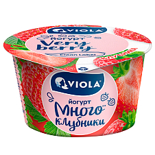 Йогурт VIOLA Very Berry с клубникой. мдж 2,6%, 180г