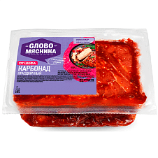 Карбонад свиной Праздничный TF, ОХЛ, вес ~1,3кг/~5,2кг/Слово Мясника
