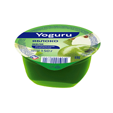 Желе "Yoguru" на основе молочной сыв. 150г яблоко